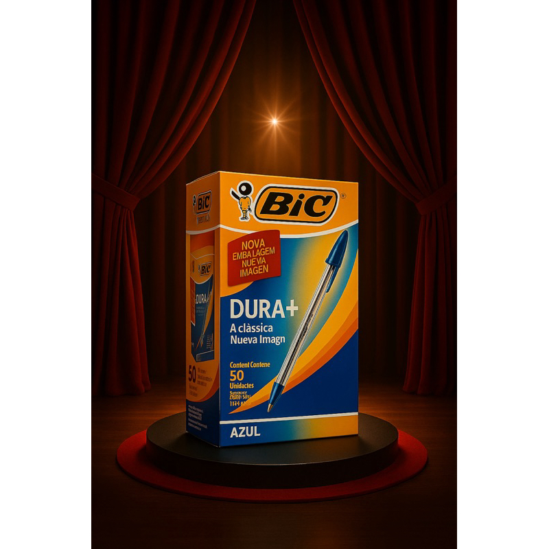 Caneta BIC Cristal Azul Preto vermelho Caixa 50 Unidades Escrita Escolar Escritório 1mm DURA+