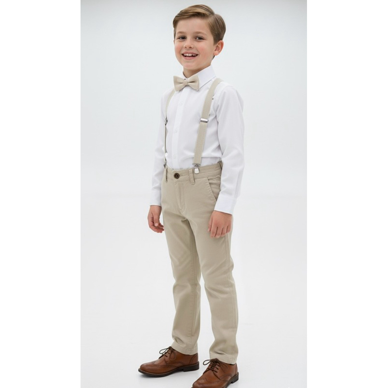 Roupa Social de Menino Infantil Juvenil Calça Suspensório e Gravata Pajem Batizado Casamento Igreja Formatura em Oferta na Shopee