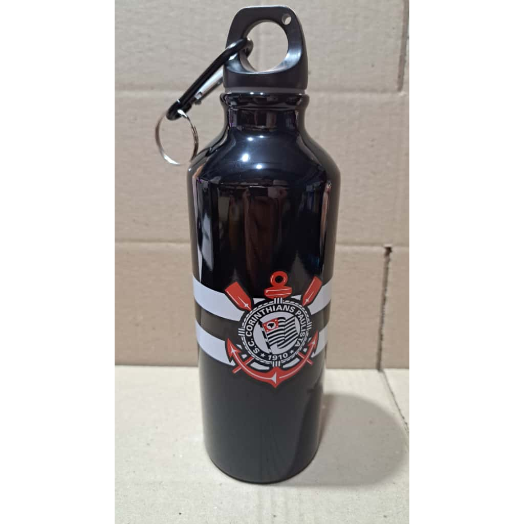 Garrafa Alumínio Com Prendedor 500ml - Corinthians em Oferta na Shopee