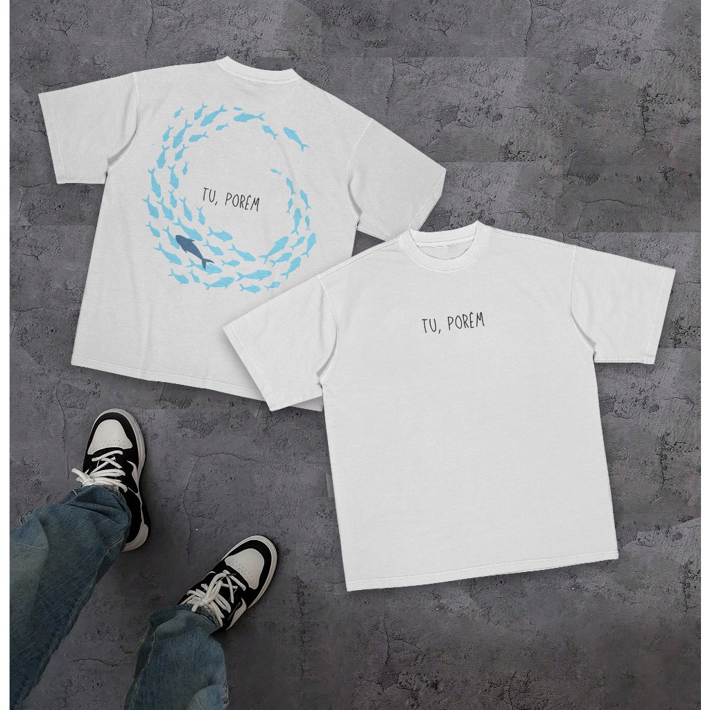 Camiseta Oversized Cristã Evangelica Gospel Estampa Exclusiva Tu, Porem em Oferta na Shopee