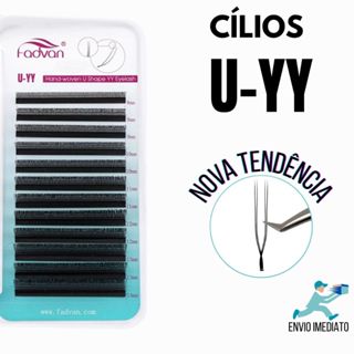 Cílios Fadvan U-YY Volume Brasileiro Modelo U Extensão de Cilios Alongamento LANÇAMENTO em Oferta na Shopee