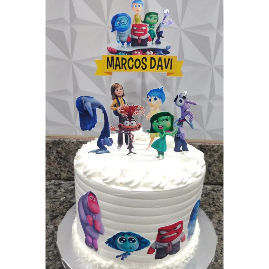 Topo de bolo Divertidamente/Topper de Bolo Divertidamente/Topo de Bolo Divertidamente personalizado