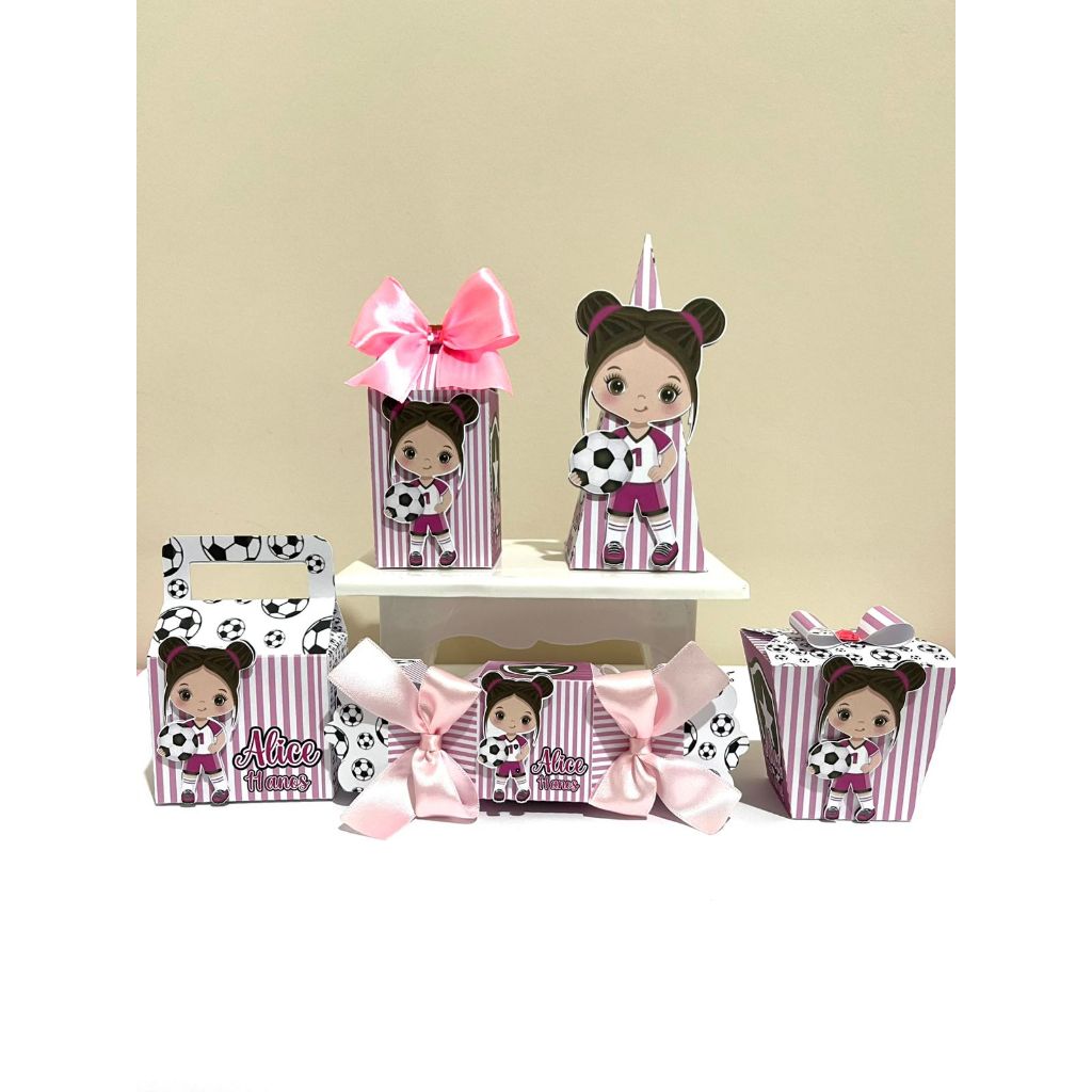 Kit Festa - Lembrancinhas Personalizadas Botafogo Rosa - Caixinha Personalizada - Papelaria Personalizada