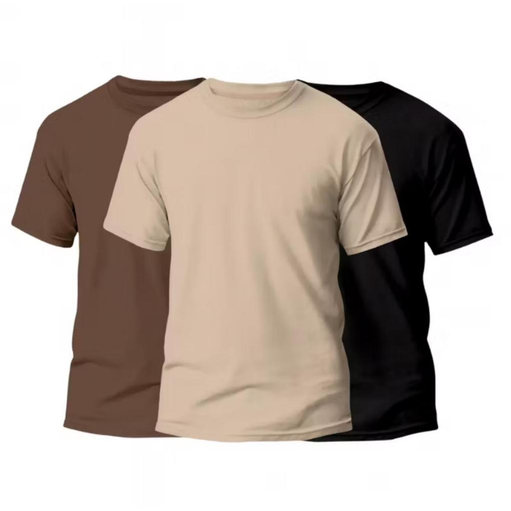 Camiseta  Masculina Básica  Confortável  dia a dia 100% Algodão Fio 30.1 – Tamanhos P ao GG | Diversas Cores