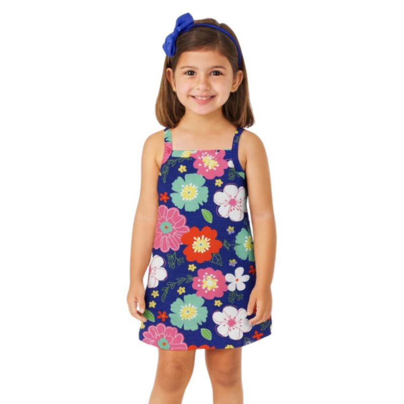Vestido Infantil Verão Kyly 100% algodão 4 ao 8 1001236