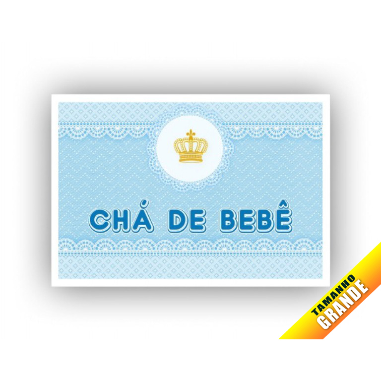 Bolo Chá de Bebê Papel arroz 30x40cm de 7kg 30x40cm