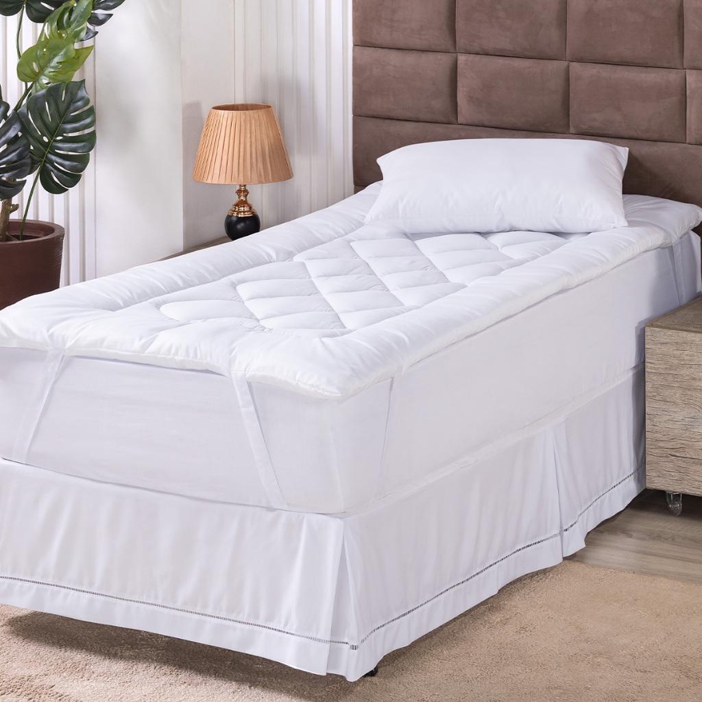 Pillow Top Soft Solteiro \ Casal \ Queen \ King Protetor de Colchão Cama Box antialergico Percal 200 Fios