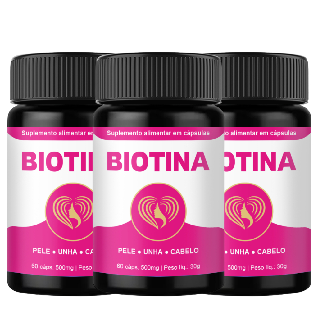 Biotina 3x Mais Potente Cabelos pele e Unhas Melhor Preço Do Site Não Perca em Oferta na Shopee