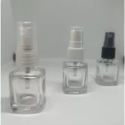Kit 10 Frascos de Vidro Quadrado 5ml com Spray