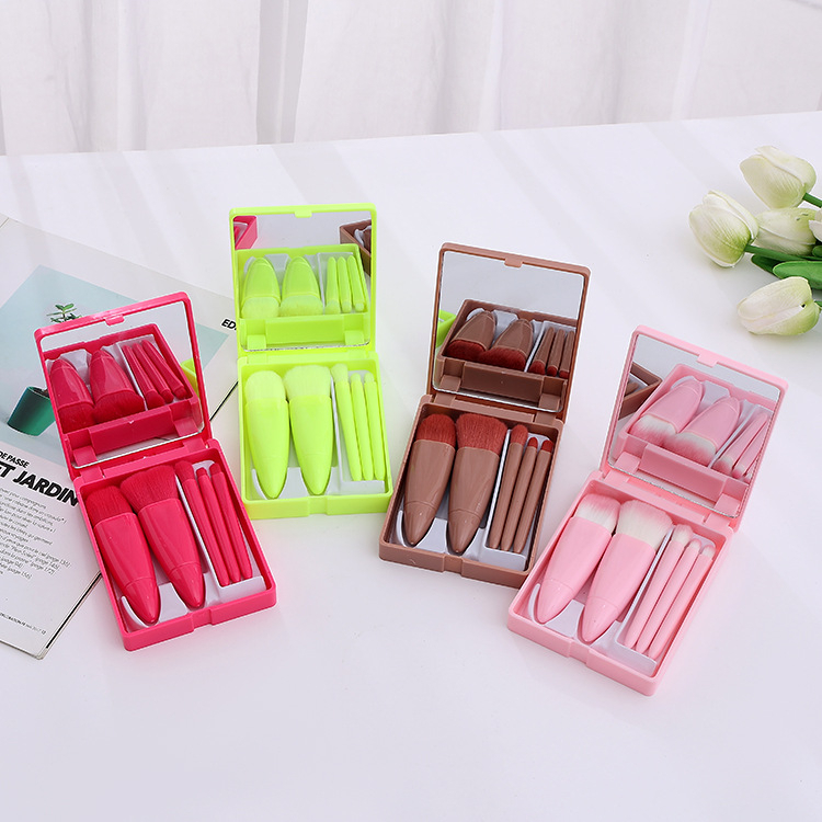 kit com 10/20/30pcs Mini  espelho De Maquiagem portatil com(  5 pcs pincel)