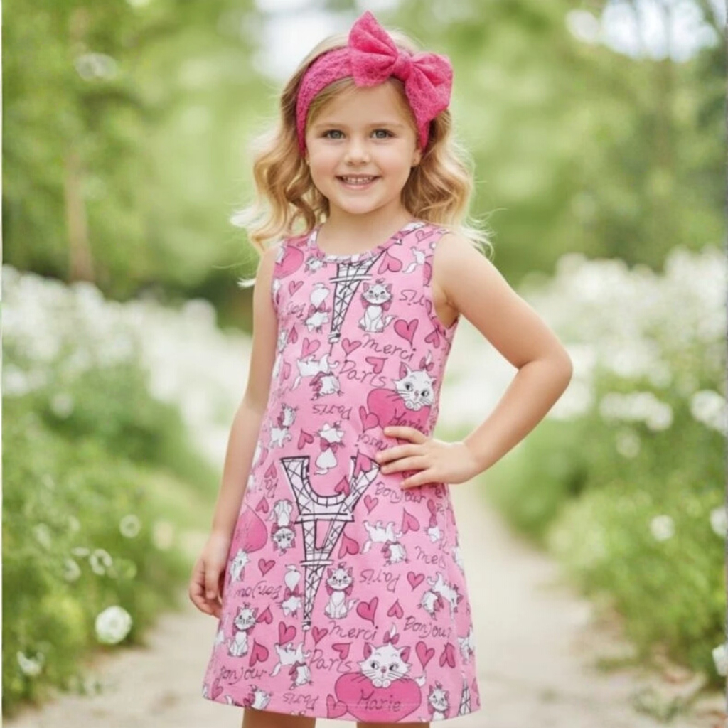 Vestido Infantil Menina Verão Estampado 🌸 Leve, Fresquinho e Confortável – Tamanhos 2 a 6 Anos