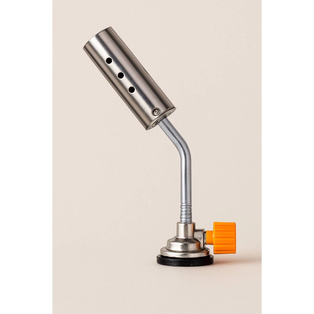 Maçarico Profissional Portátil Lança Chama Maxchama Turbo Regulagem Chama até 1200º C Aço Inox