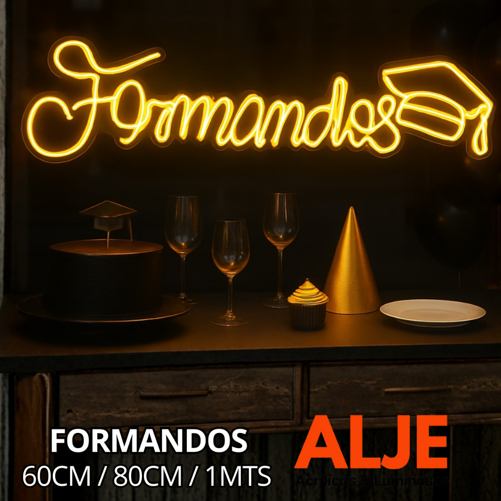 Palavra NeonLed FORMANDOS festas formaturaUniversitário FestaDecoração Escolar QuenteFrio 12v Bivolt
