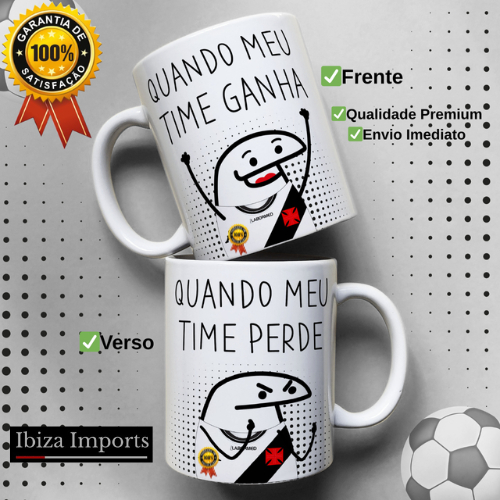 Caneca Times Futebol Vários Times Flork Animada Porcelana Personalizada Xicara para Presente em Oferta na Shopee