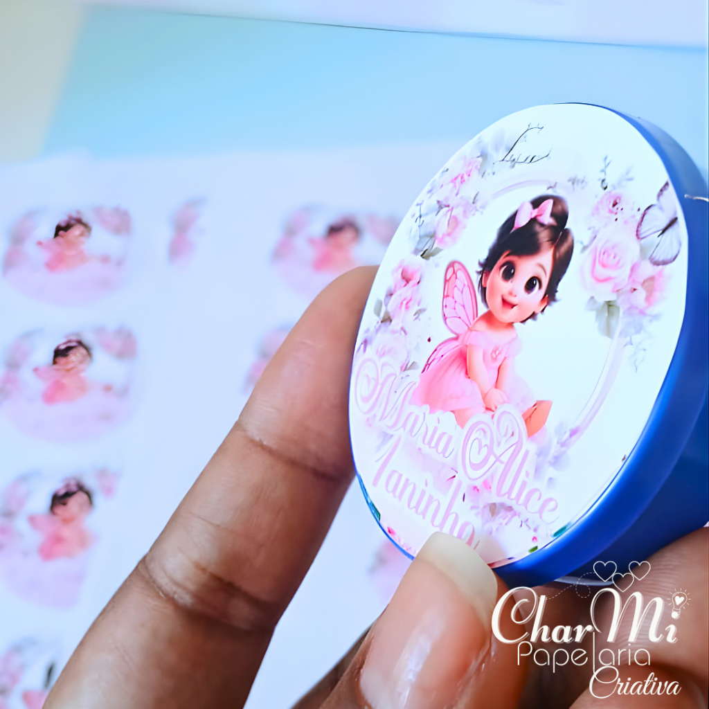 Adesivos personalizados e recortados 5x5cm  para Lembrancinhas - Pirulitos - Latinhas - Caixinhas