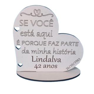 Kit Lembrancinhas Centro de Mesa MDF de Aniversário, Casamento, Noivado, Chá  Personalizados em Oferta na Shopee
