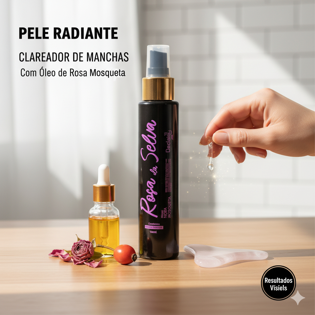Óleo Clareador de Axilas e Virilha 100ml - Oleo de Rosa Mosqueta e Oleo de Melaleuca em Oferta na Shopee