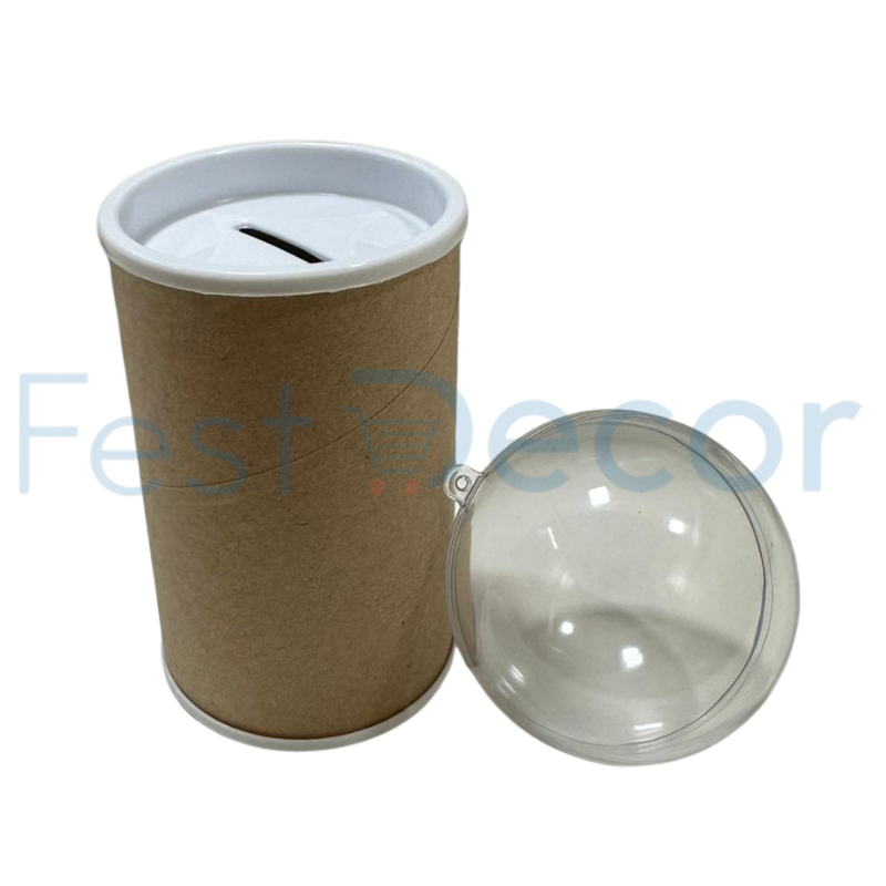 Kit com 10 Cofrinhos e 10 Esferas Acrilicas 6,5cm para decoraçao de festas e lembrancinhas em Oferta na Shopee