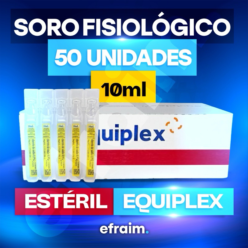 Soro Fisiologico 10ml 0,9% - Cx C/ 50 Unidades Ktx em Oferta na Shopee