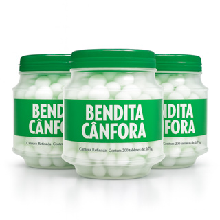 Bendita Cânfora Pote com 200 Pastilhas de 0,75g cada 150g - ENVIO RÁPIDO 24H em Oferta na Shopee
