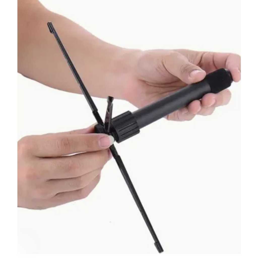 Suporte para Flauta Transversal Desmontável em Aço Cor Preto