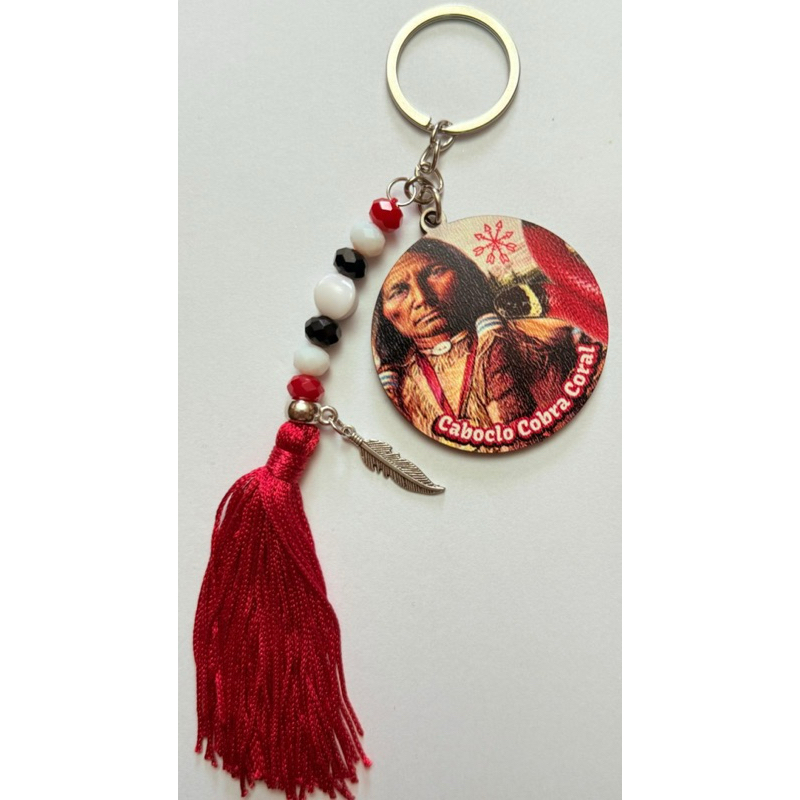 CHAVEIRO CABOCLO COBRA CORAL UMBANDA E CANDOMBLE