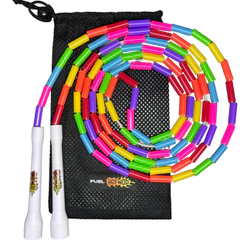 Corda Pular Segmentada Crossover Beaded Rope Freestyle Ajustável Original Fuel Sports - Rainbow