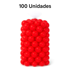 100 Unidades de Bolinha Plástica Vermelho Vermelha Piscina Promoção 50 e 100 - Não Amassam