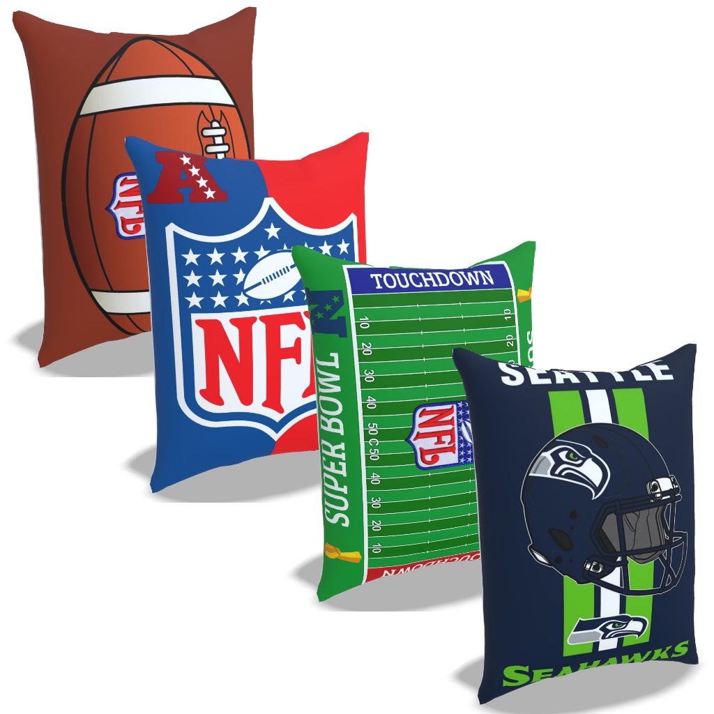 Kit 4 Almofadas Decoraivas Futebol Americano Times NFL 20x30 cm em Oferta na Shopee