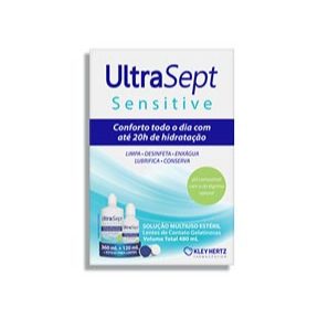 Ultrasept Sensitive Solução Multiuso 360ml + 120ml + Estojo Hertz em Oferta na Shopee