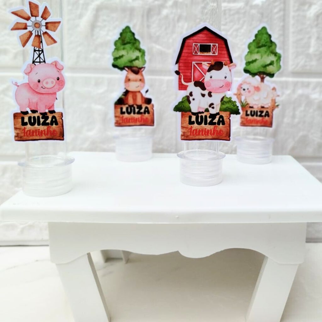 APLIQUES PERSONALIZADO PARA TUBETE FAZENDINHA / TAGS LEMBRANCINHA PARA ANIVERSARIO