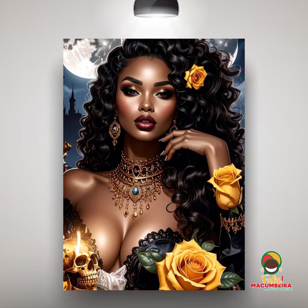 QUADRO POMBAGIRA MARIA MULAMBO DO CABARÉ - Selecione o Tamanho em cm - 20x30 / 30x42 / 40x60