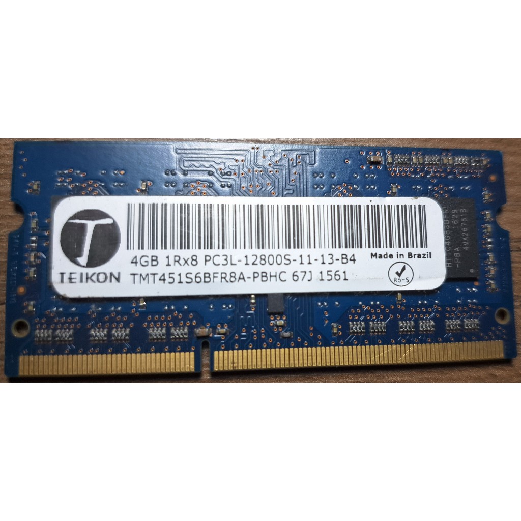 Memória Teikon 4Gb PC3L-12800S para notebook