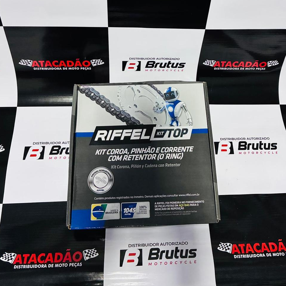 Kit Relação Transmissão C/Retentor LANDER/TENERE 250 (2009-2024) RIFFEL 91129
