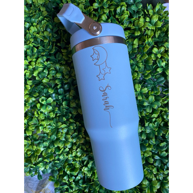 Garrafa Térmica PERSONALIZADA 900ML Com Bico Flip , Com Alça,  Academia, Trabalho Escola, Faculdade, Presente em Oferta na Shopee