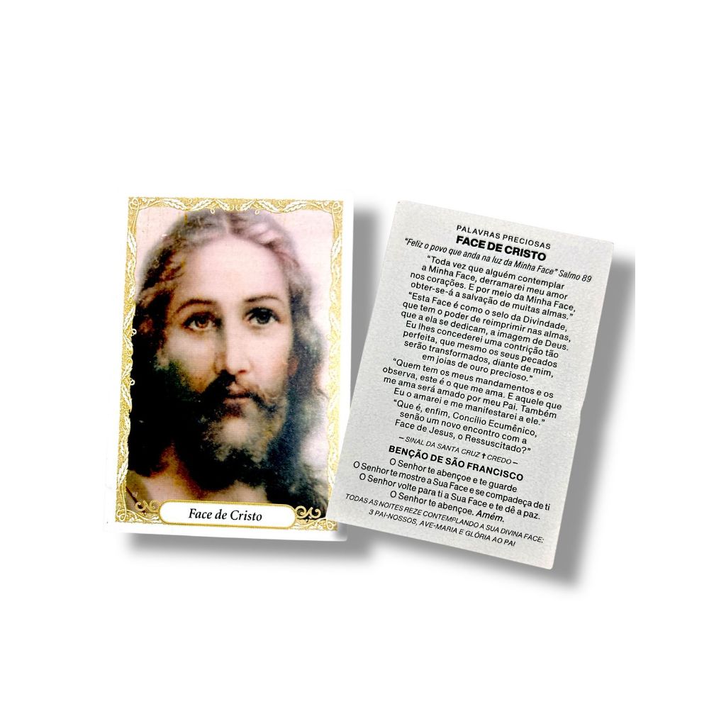 100 Santinho Folheto Oração Face de Cristo