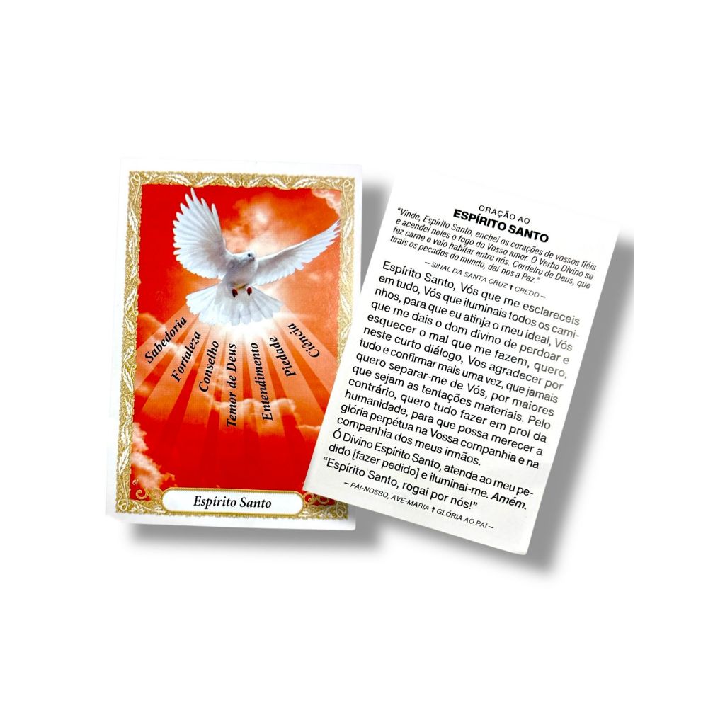 100 Santinho Folheto Oração Divino Espirito Santo