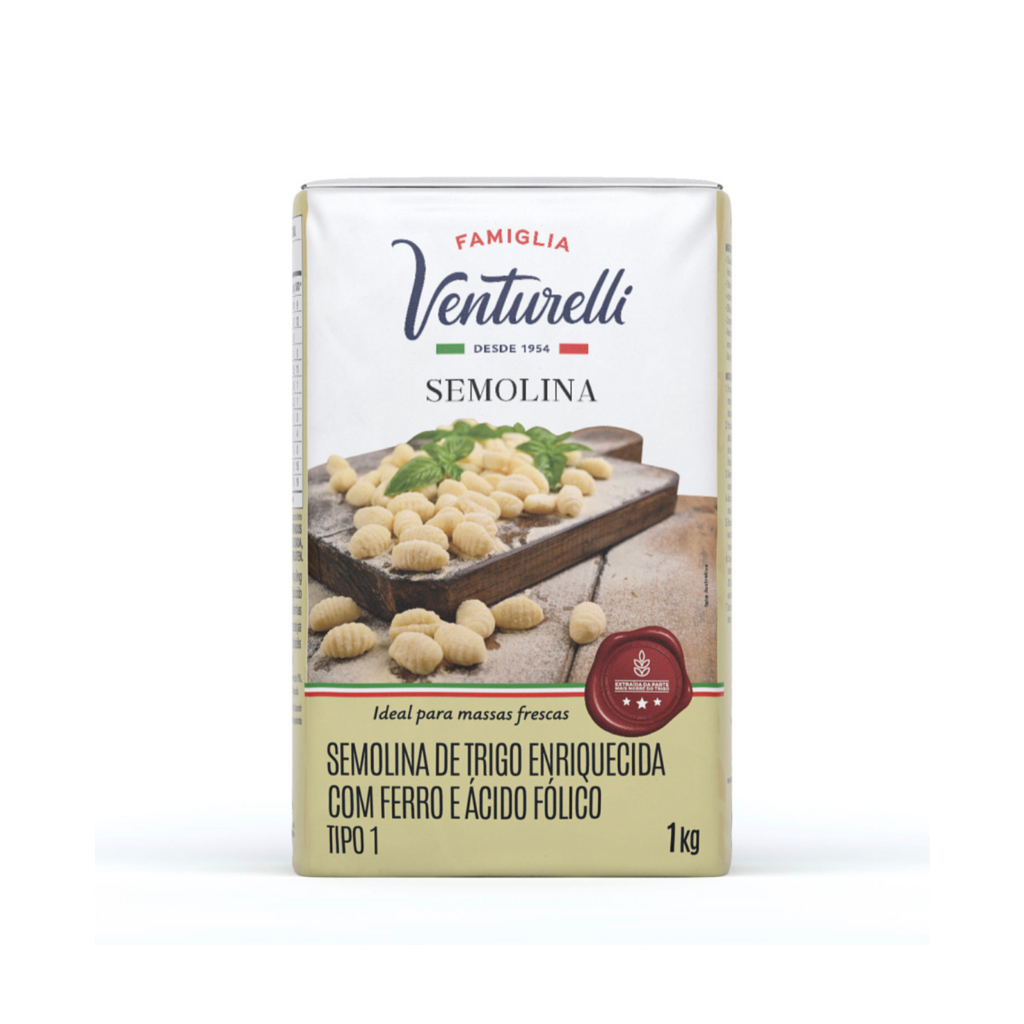 Farinha de Trigo Venturelli Semolina 1kg panificadora profissional em Oferta na Shopee