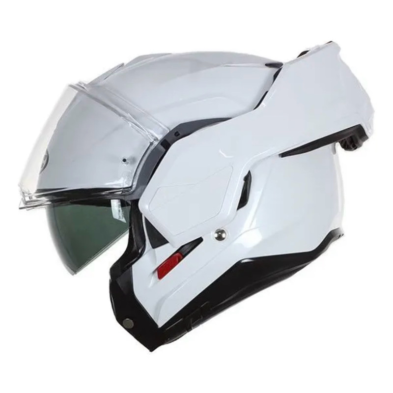 Capacete Hjc I100 180 Robocop Solido Branco Perola