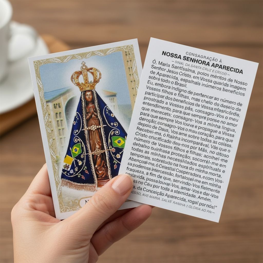 100 Santinho Folheto Oração Nossa Senhora Aparecida