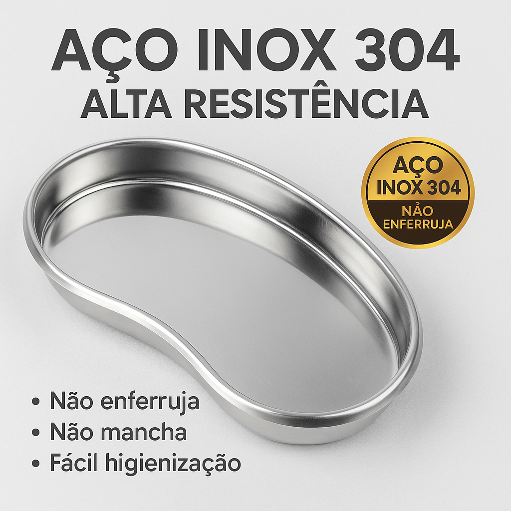 Bandeja Rim Grande Inox 201 Médico Esteticista Dentista