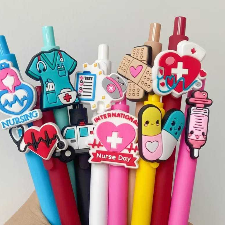 Kit 10 Ponteiras para Caneta Medicina/Enfermagem | Lembrancinha Profissionais da Saúde