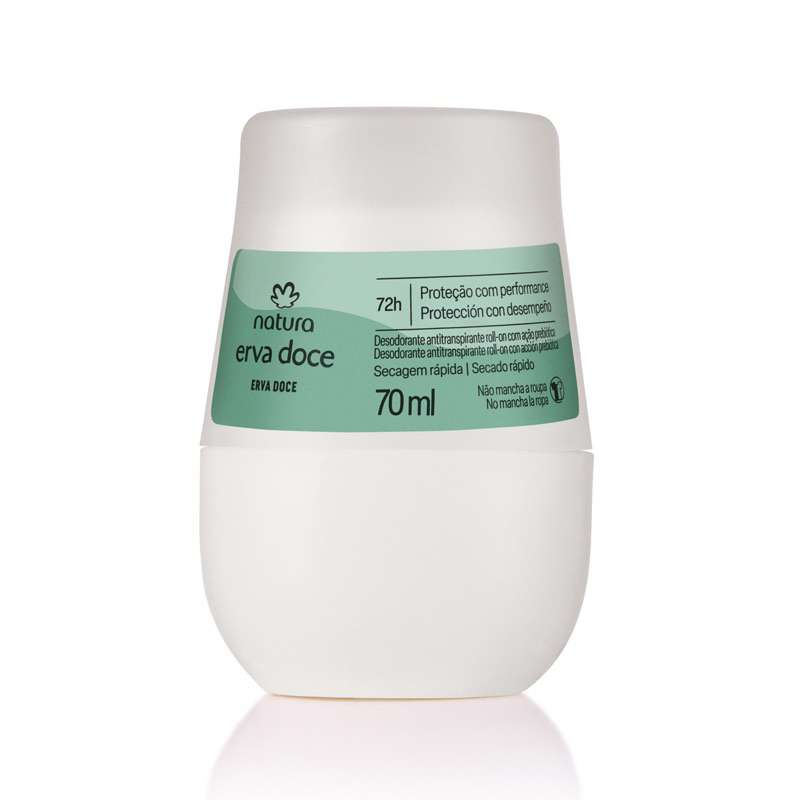 NATURA DESODORANTE ANTITRANSPIRANTE ROLL-ON ERVA DOCE - 70ml