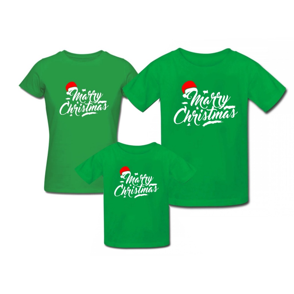CONJUNTO KIT CAMISETA VERDE FELIZ NATAL MERRY CHRISTMAS GORRO HO HO TAL MAE PAI FILHO FILHA BEBE BODY BABY INFANTIL