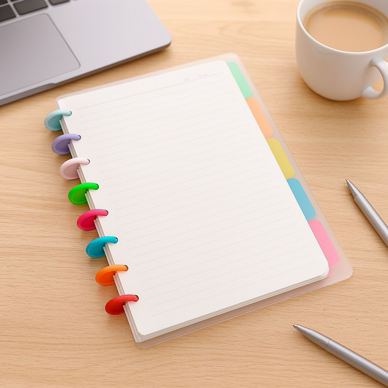 Caderno Inteligente Capa Transparente Flexível 160 Folhas Espiral Disco Escolar Universitário em Oferta na Shopee