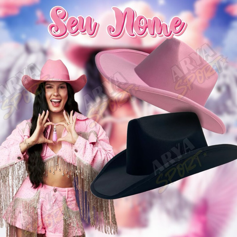 Chapéu Boiadeira Adulto e Infantil Personalizado com Nome em Oferta na Shopee