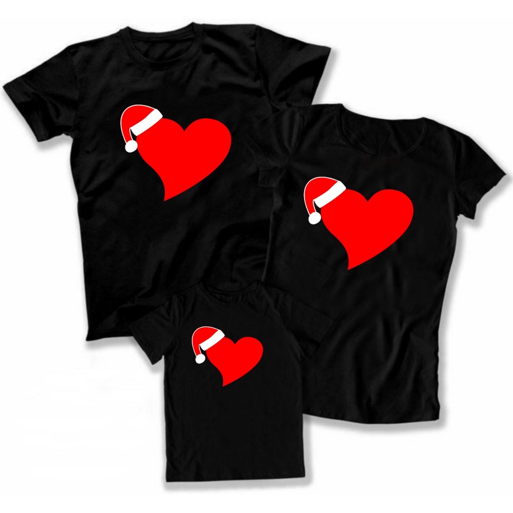 CONJUNTO CAMISETA KIT FAMILIA FELIZ NATAL CORAÇAO AMOR TAL PAI MAE FILHA FILHO BEBE BABY INFANTIL