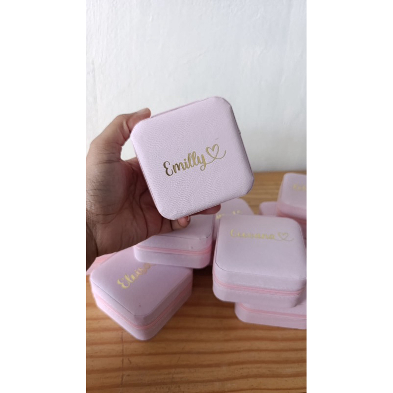 20 PORTA JÓIAS PERSONALIZADOS COM NOMES INDIVIDUAL | LEMBRANÇA ABC | LEMBRANÇA MADRINHA DE CASAMENTO