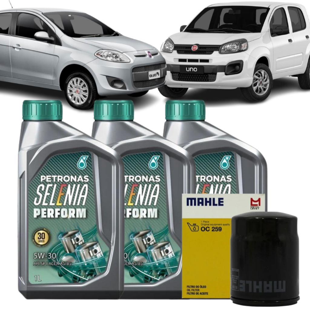 Kit Troca Óleo 5w30 + Filtro Fiat Fire Evo 1.0 1.4 Palio Uno em Oferta na Shopee
