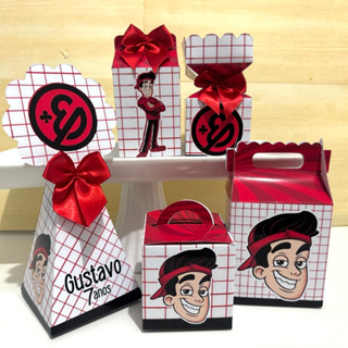 Kit Personalizados Enaldinho Youtube para Festa Infantil Mimo/ Papelaria/ Caixinhas/ aniversário em Oferta na Shopee